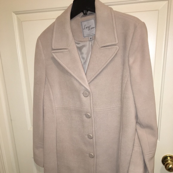 Larry Levine Jackets & Blazers - LARRY LEVINE NWT AUTHENTIC STONE COLOR WOOL-BLEND FULLY LINED CLASSIC COAT